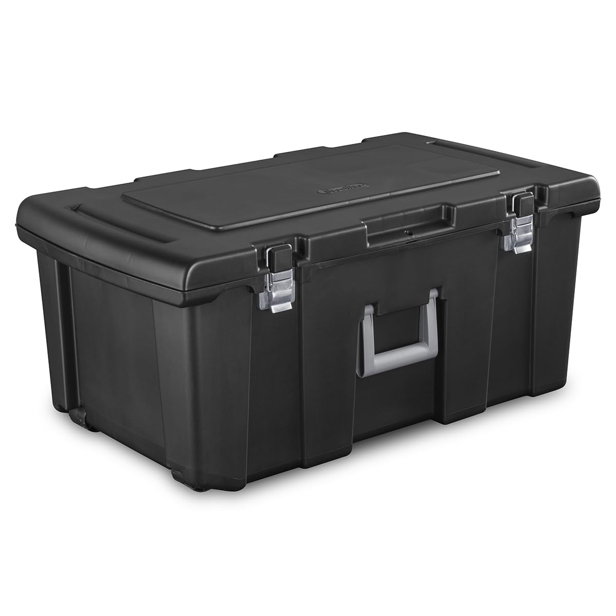 23 Gallon Lockable Storage Tote with Wheels Black G955783