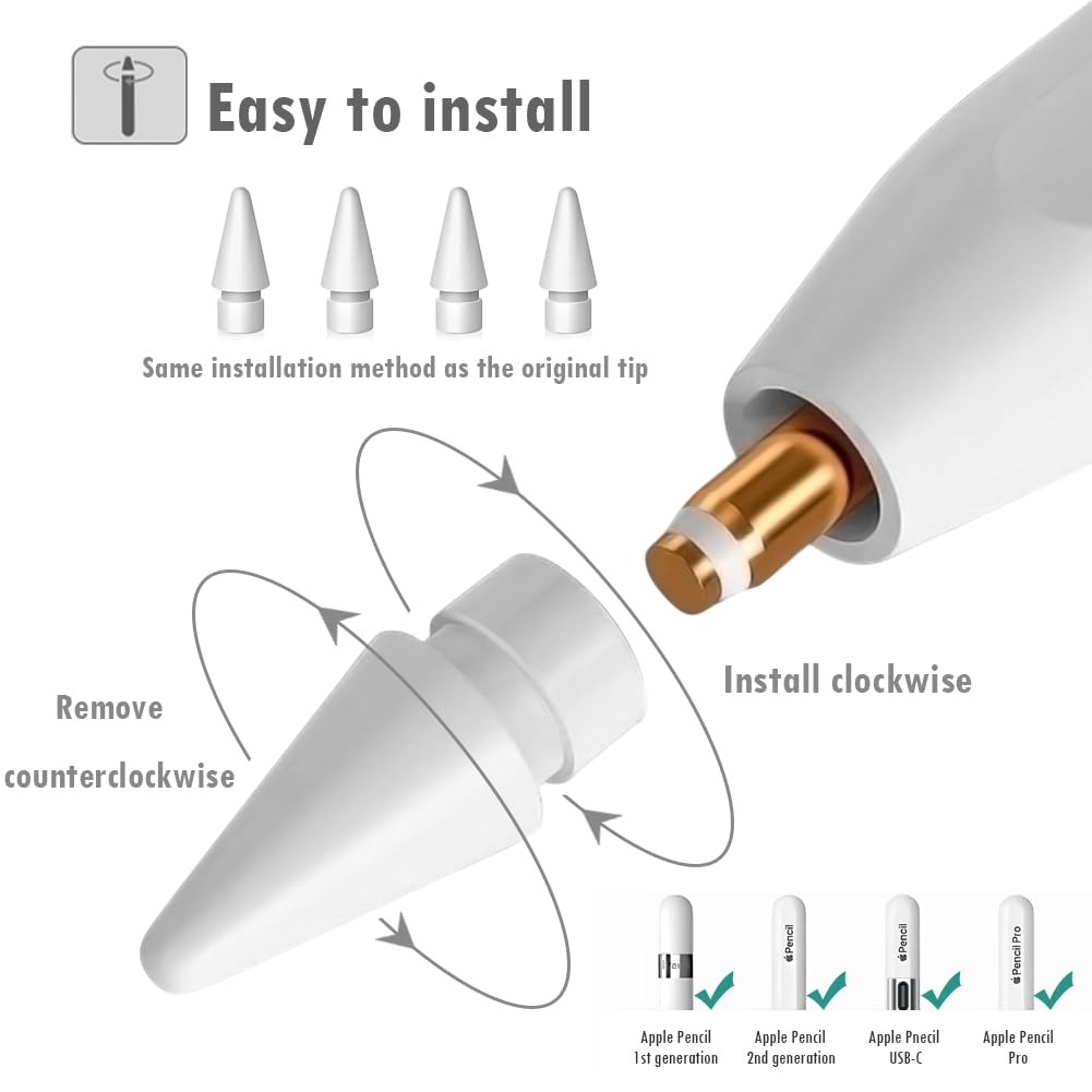 Replacement Tips Compatible with Apple Pencil E973