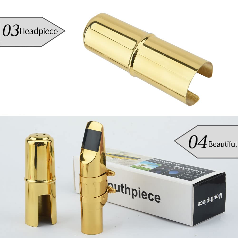 Eb Alto Saxophone Mouthpiece with Cap & Ligatures T743