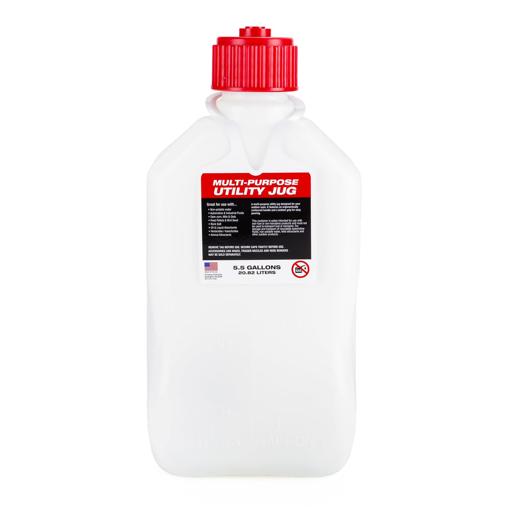 5.5 Gal. Square Motorsport Jug with Filler Hose R1631