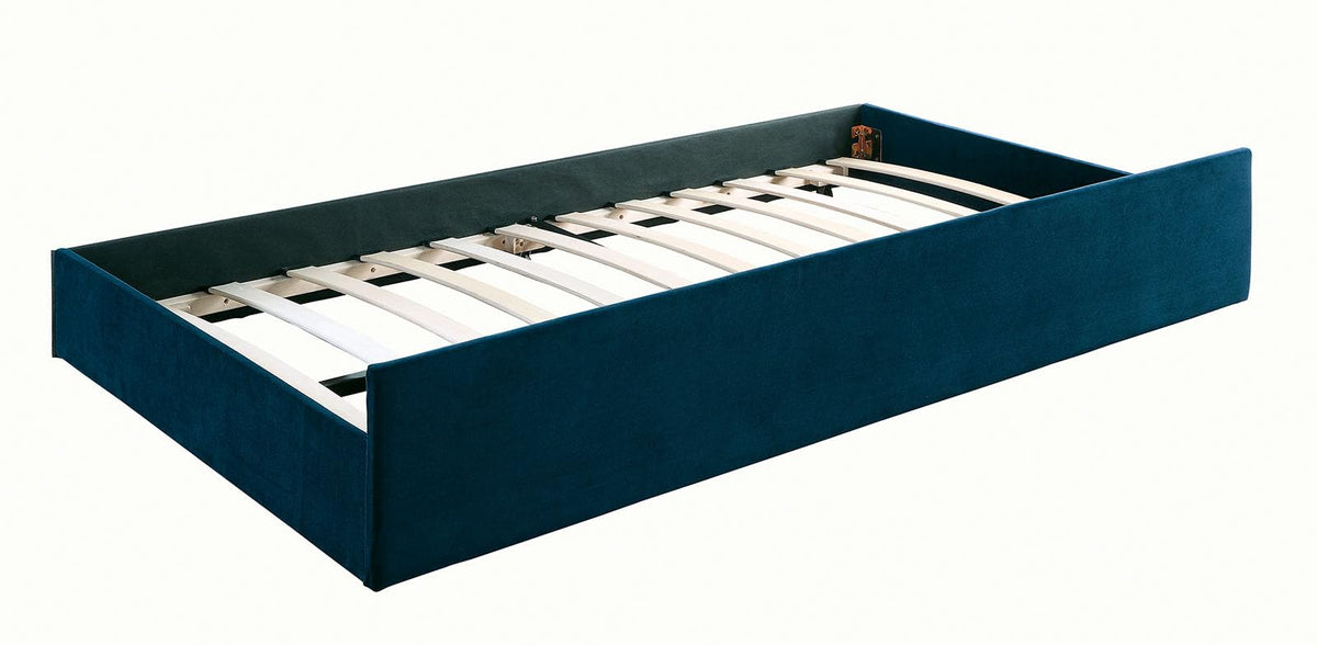 Navy Daybed with Trundle Button Tufted Upholstery F751