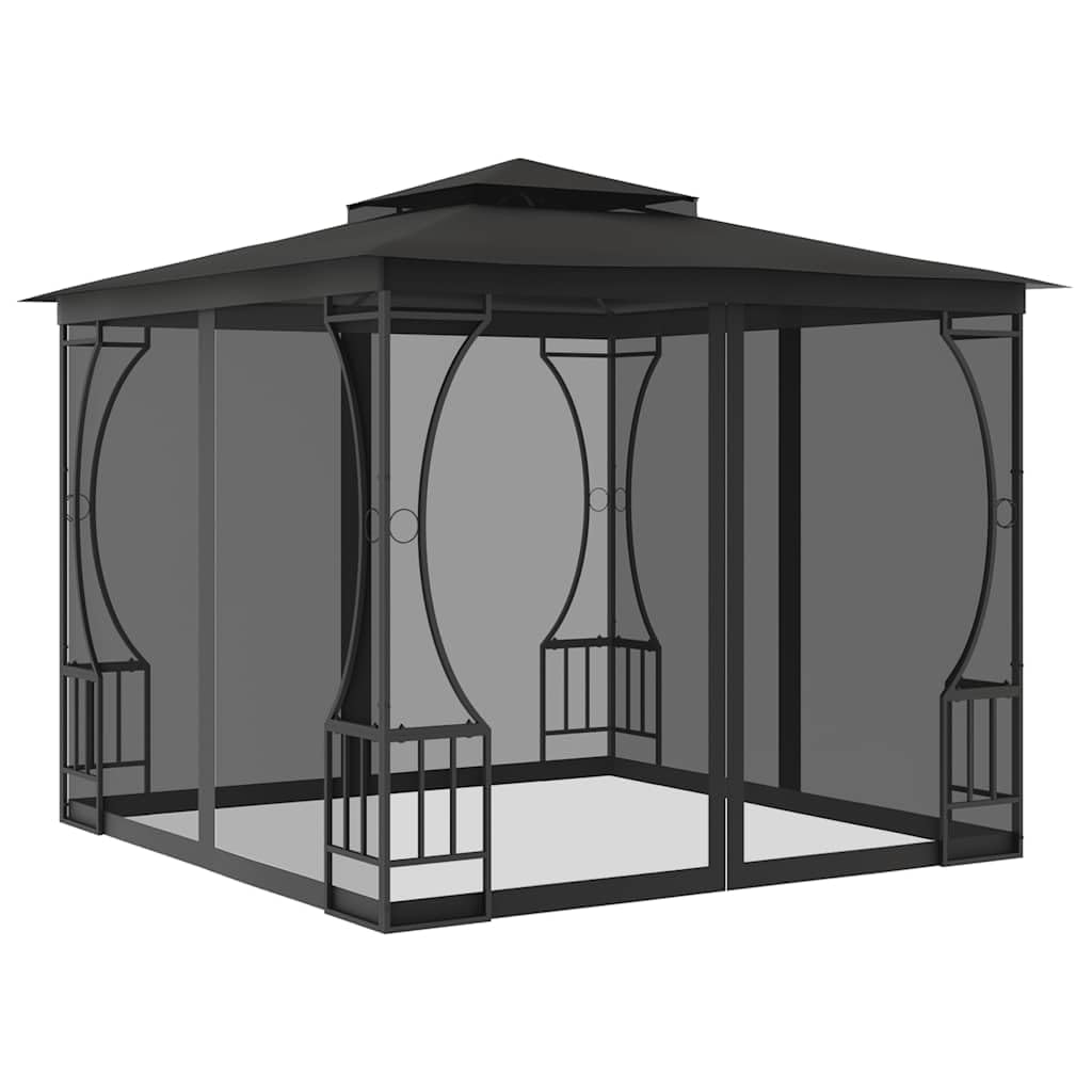 9.8'x9.8' Pop Up Outdoor Gazebo with Mosquito Netting B783