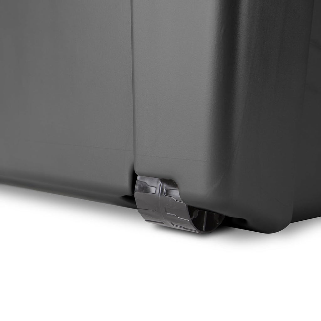 23 Gallon Lockable Storage Tote with Wheels Black G955783