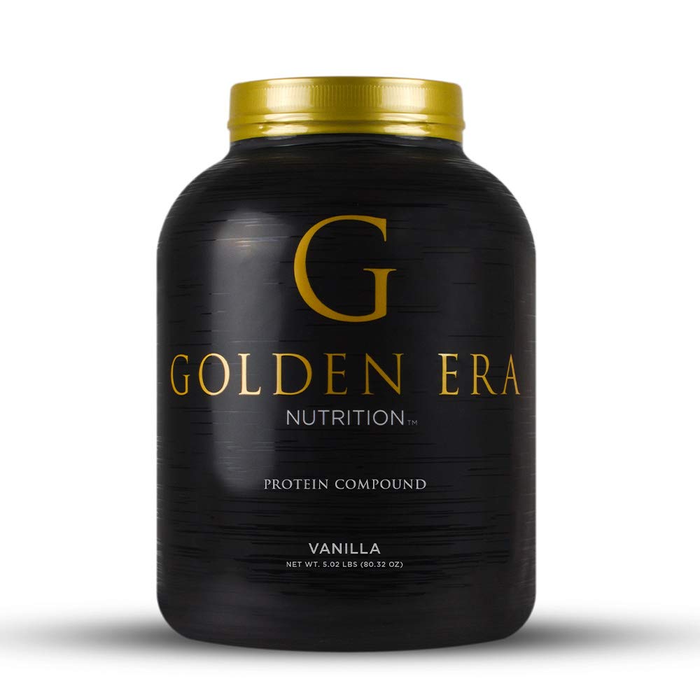 Whey Protein Compound Powder, Vanilla Flavor, Gluten-Free, 5 Pounds B185