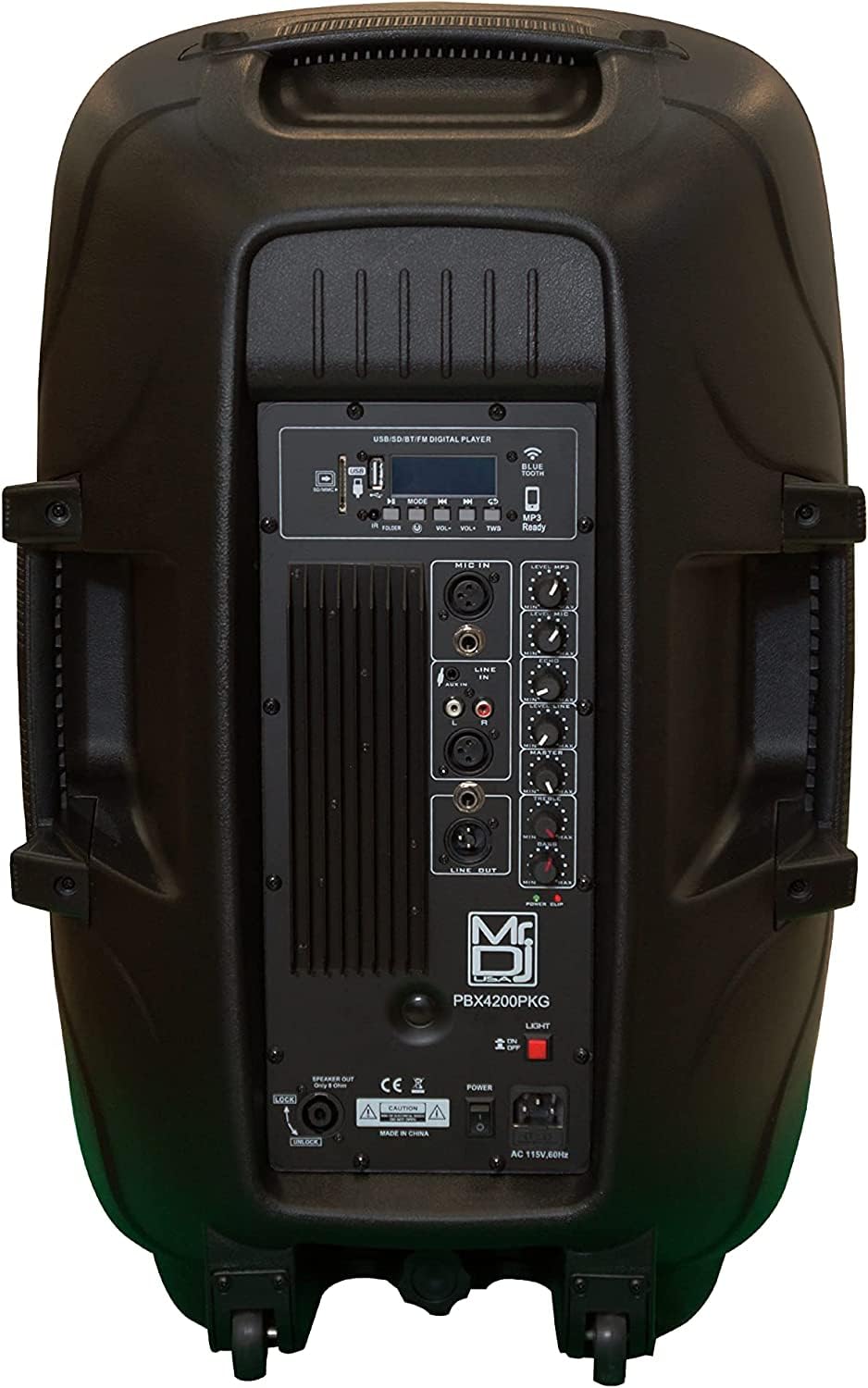 15" 2-Way Powered Bluetooth Karaoke Speaker with Speaker Stand T469