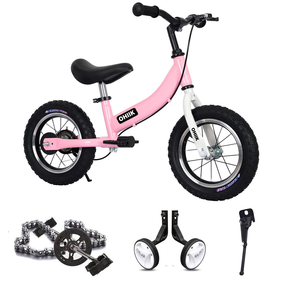 2 in 1 Balance Bike with Pedal Kit, Training Wheels, Brakes R66768
