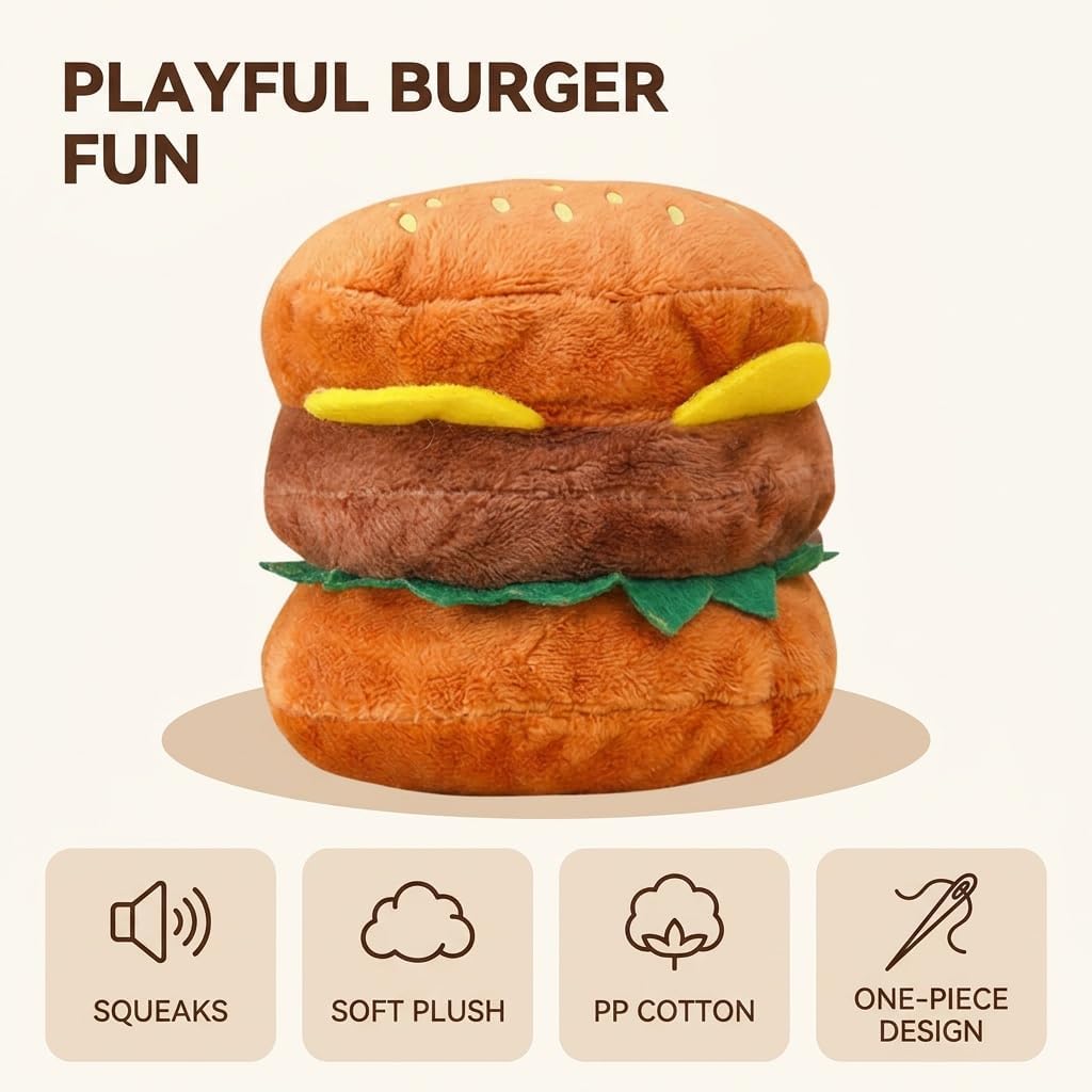 Hamburger Shape Dog Squeaky Toy C649