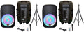 15" 2-Way Powered Bluetooth Karaoke Speaker with Speaker Stand T469