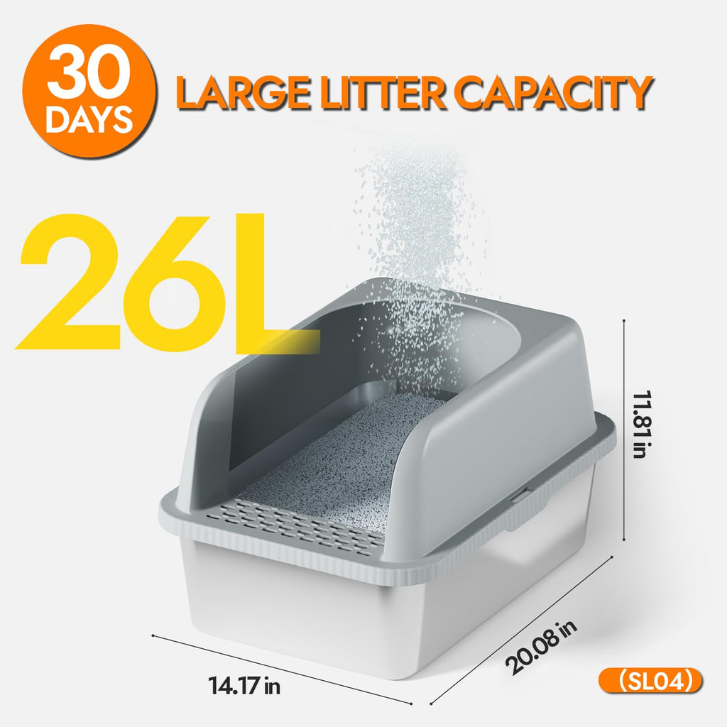 Stainless Steel Cat Litter Box with Lid E65725