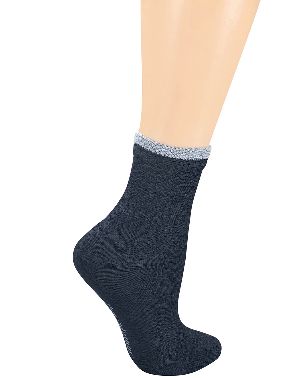 6 Pairs Bamboo Rayon Breathable Quarter Socks with Seamless Toe V408797