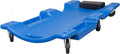 Blue Plastic Rolling Garage Creeper with Padded Headrest and 6 Casters A83000