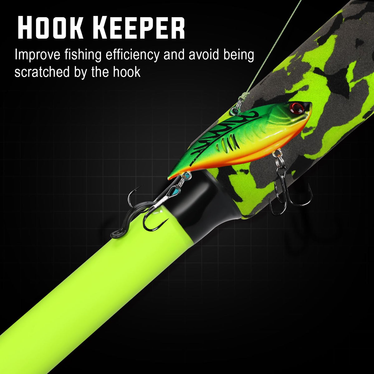 2-Piece Graphite Casting & Spinning Fishing Rod E4387