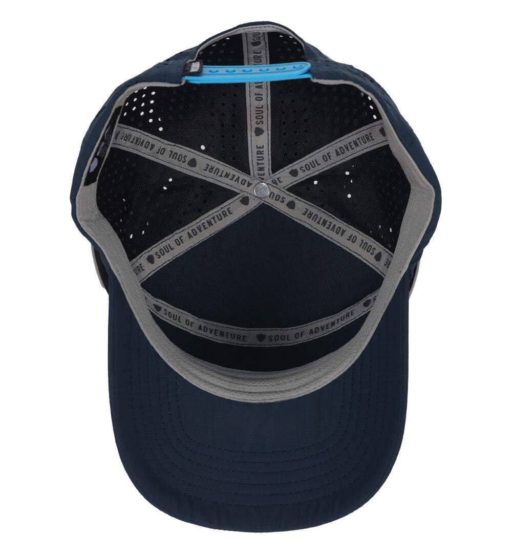 Navy Aqua Trucker Hat H4720