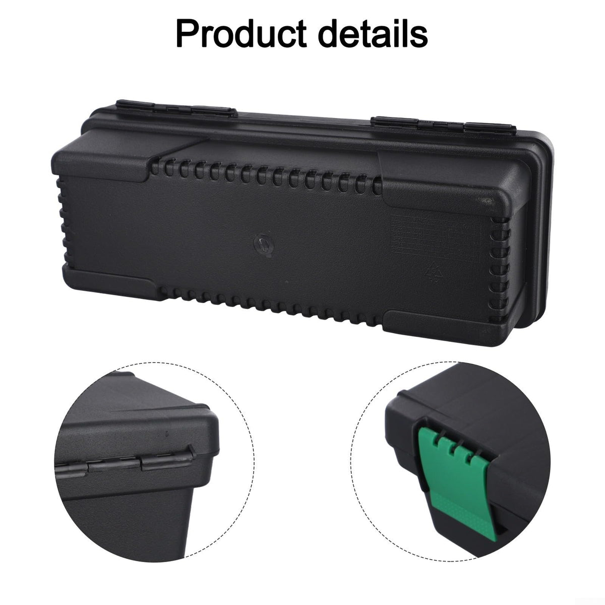 10 Inch Black PP Storage Case with Secure Lock Buckle F562