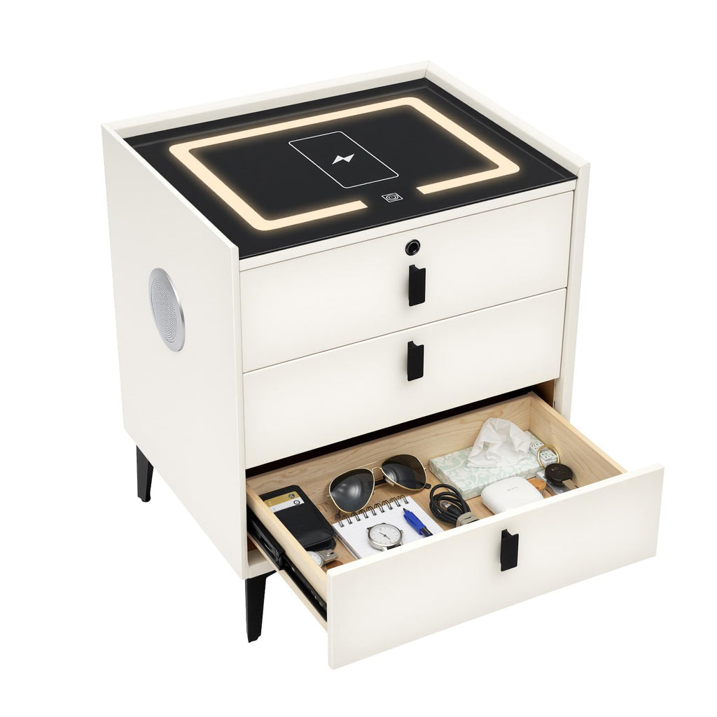 3 Drawer Nightstand with Charging Station T7623