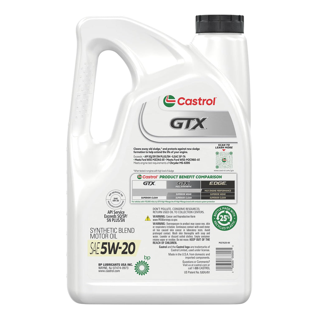 5W-20 Synthetic Blend Motor Oil, 5 Quarts T6949