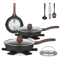 12 Pc Nonstick Deep Frying Pan Cookware Set L854283