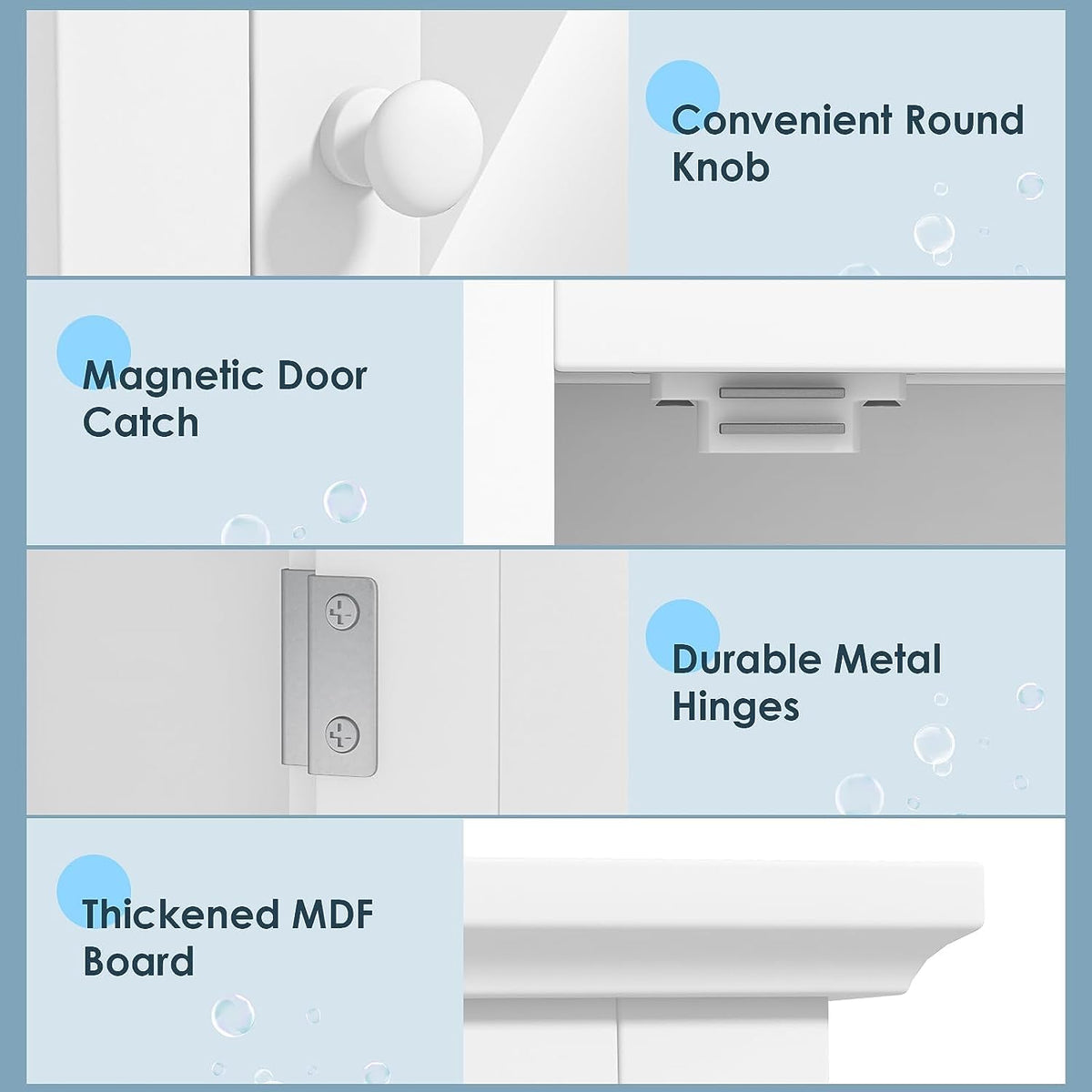 White Wall Mounted Medicine Cabinet with Mirror Q71451