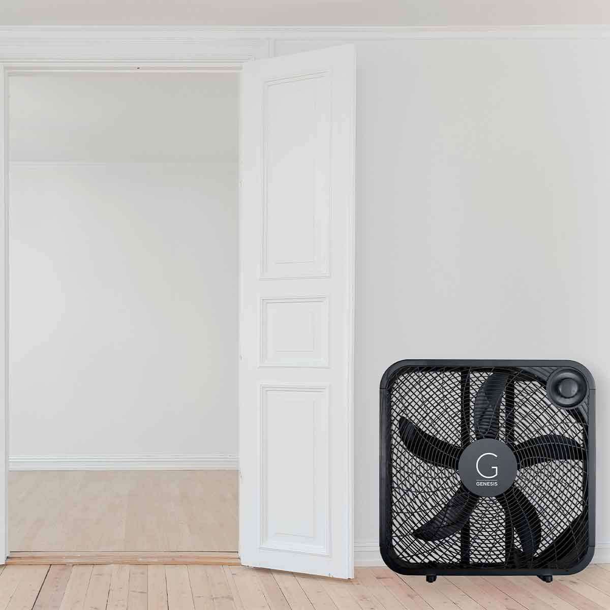 20" Box Fan, 3 Settings, Carry Handle, Black S843563