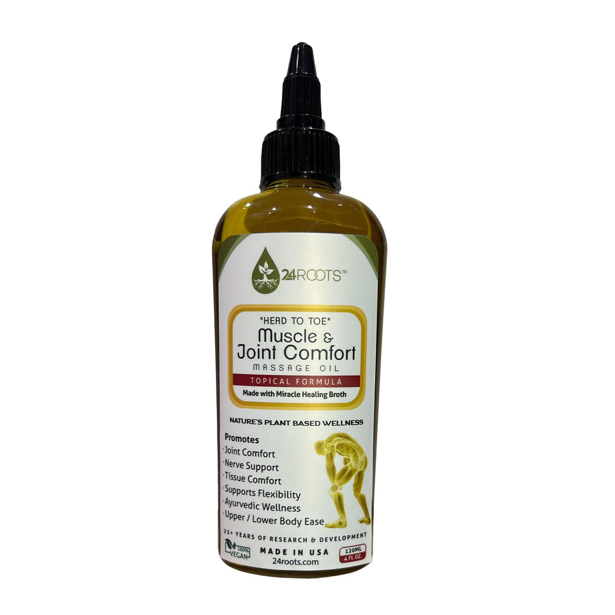 Plant Based Muscle & Joint Comfort Massage Oil 4 FL Oz E2466