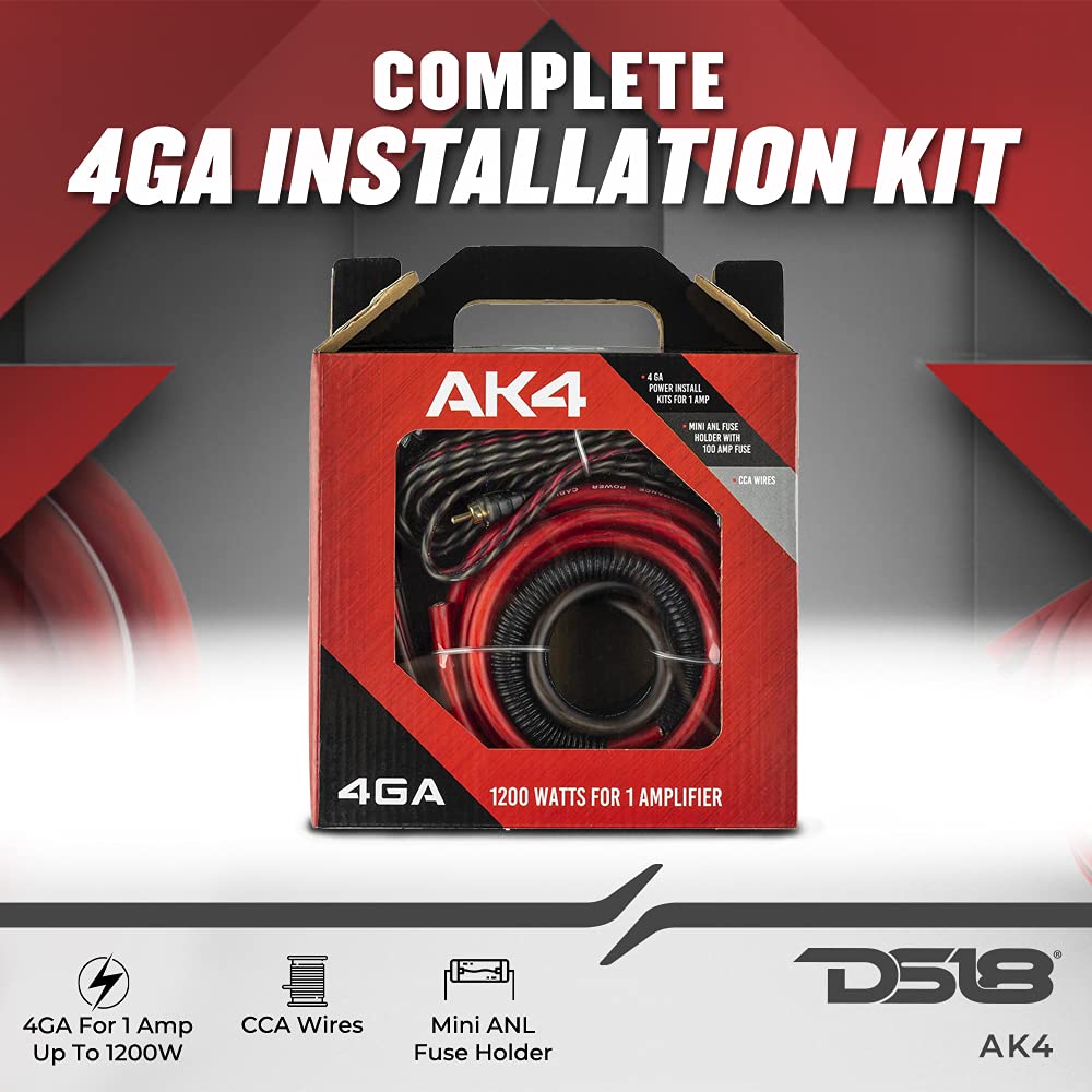 4 Gauge CCA Amplifier Installation Wiring Kit C8901