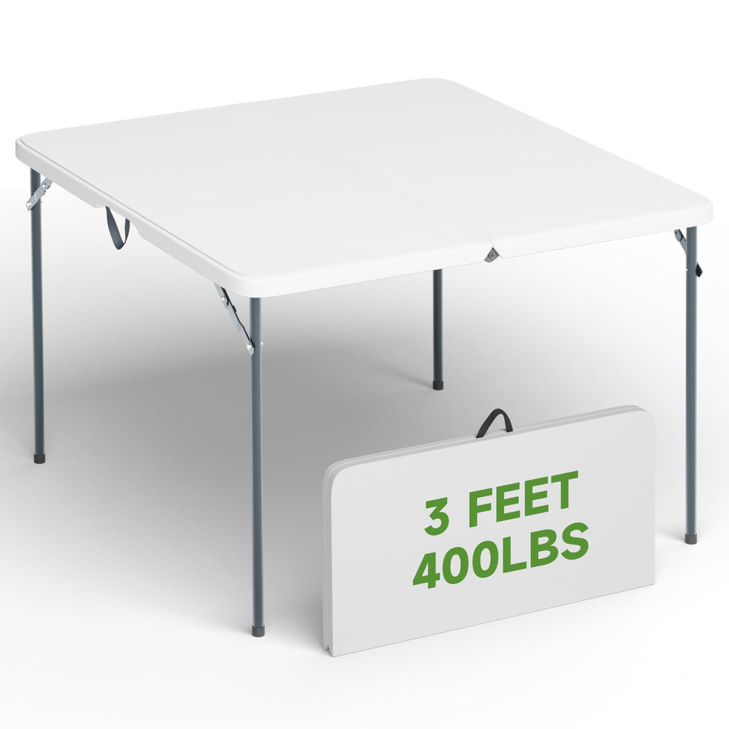 3 ft Square Folding Card Table with Carrying Handle C10124