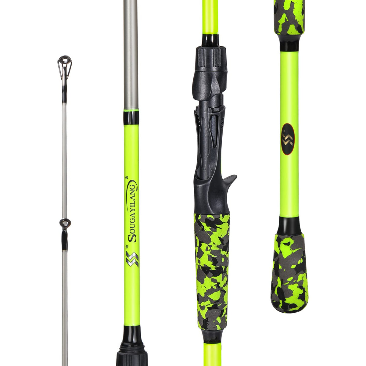 2-Piece Graphite Casting & Spinning Fishing Rod E4387