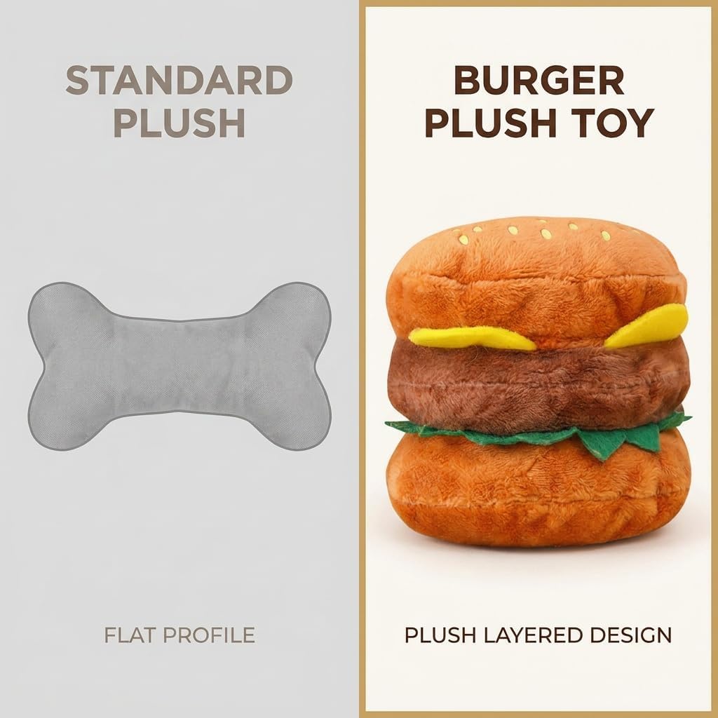 Hamburger Shape Dog Squeaky Toy C649