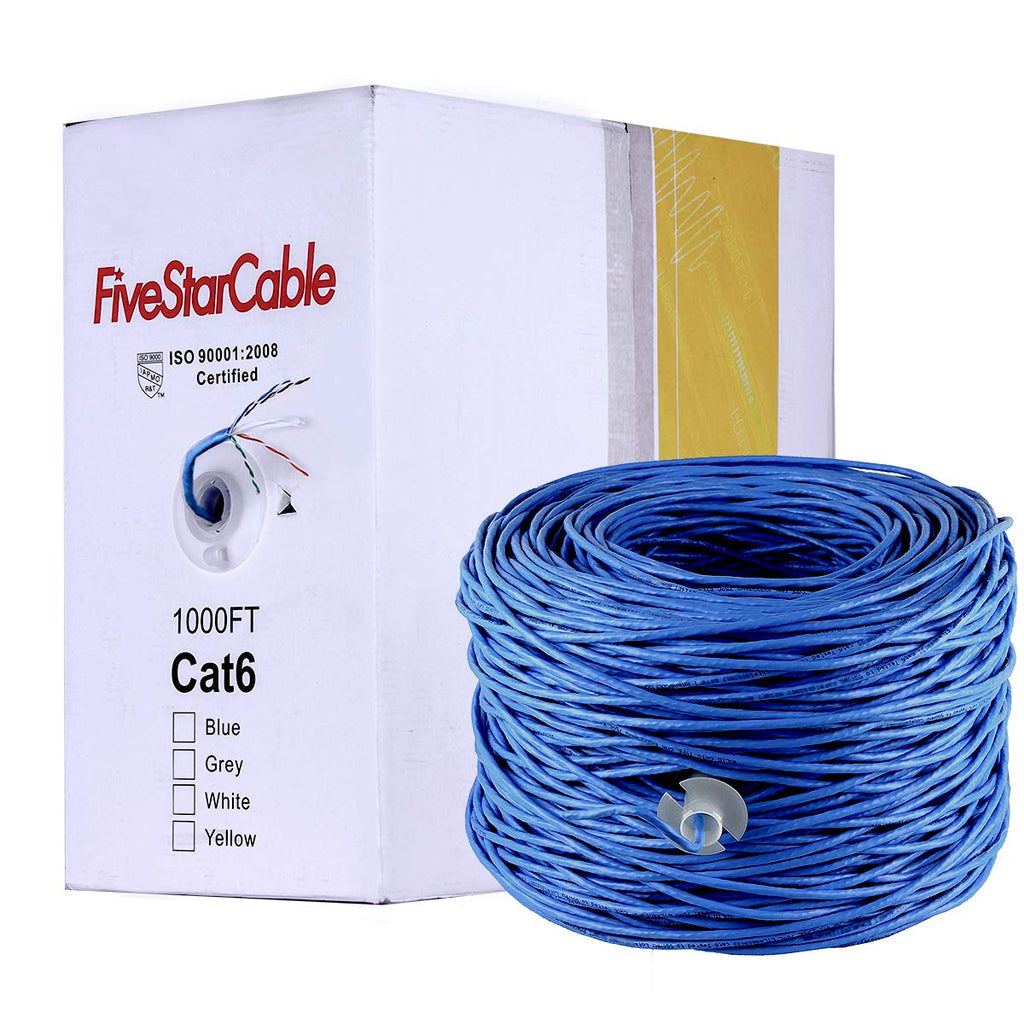 Blue Cat6 1000ft 23AWG UTP Ethernet Cable Z969