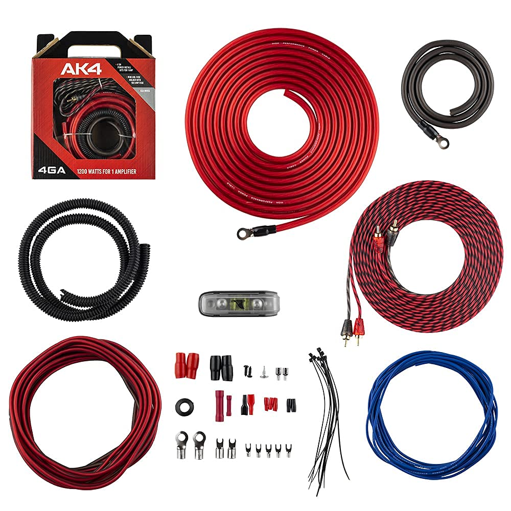 4 Gauge CCA Amplifier Installation Wiring Kit C8901