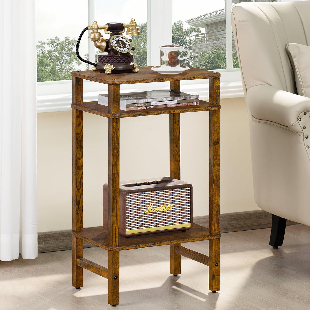 Brown Industrial End Tables E41581