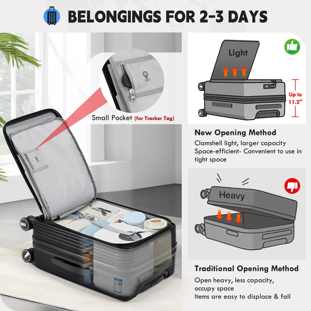 20 Inch Expandable Carry on Luggage X510