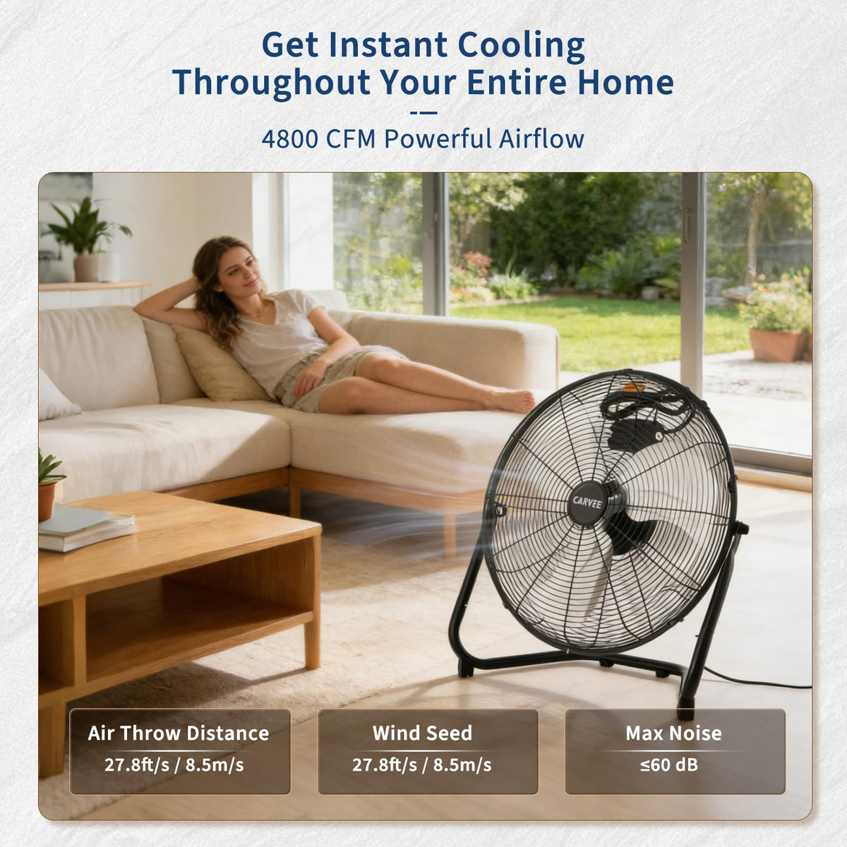 20'' 3000CFM Metal Floor Fan R775653