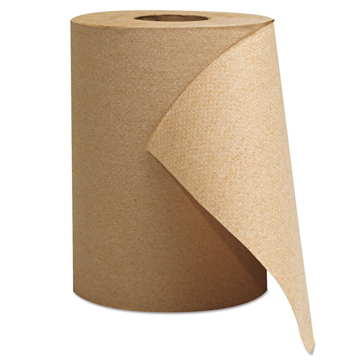 Brown 1-Ply Hardwound Roll Towels 8-Inch x 300 ft 12 Rolls O33964