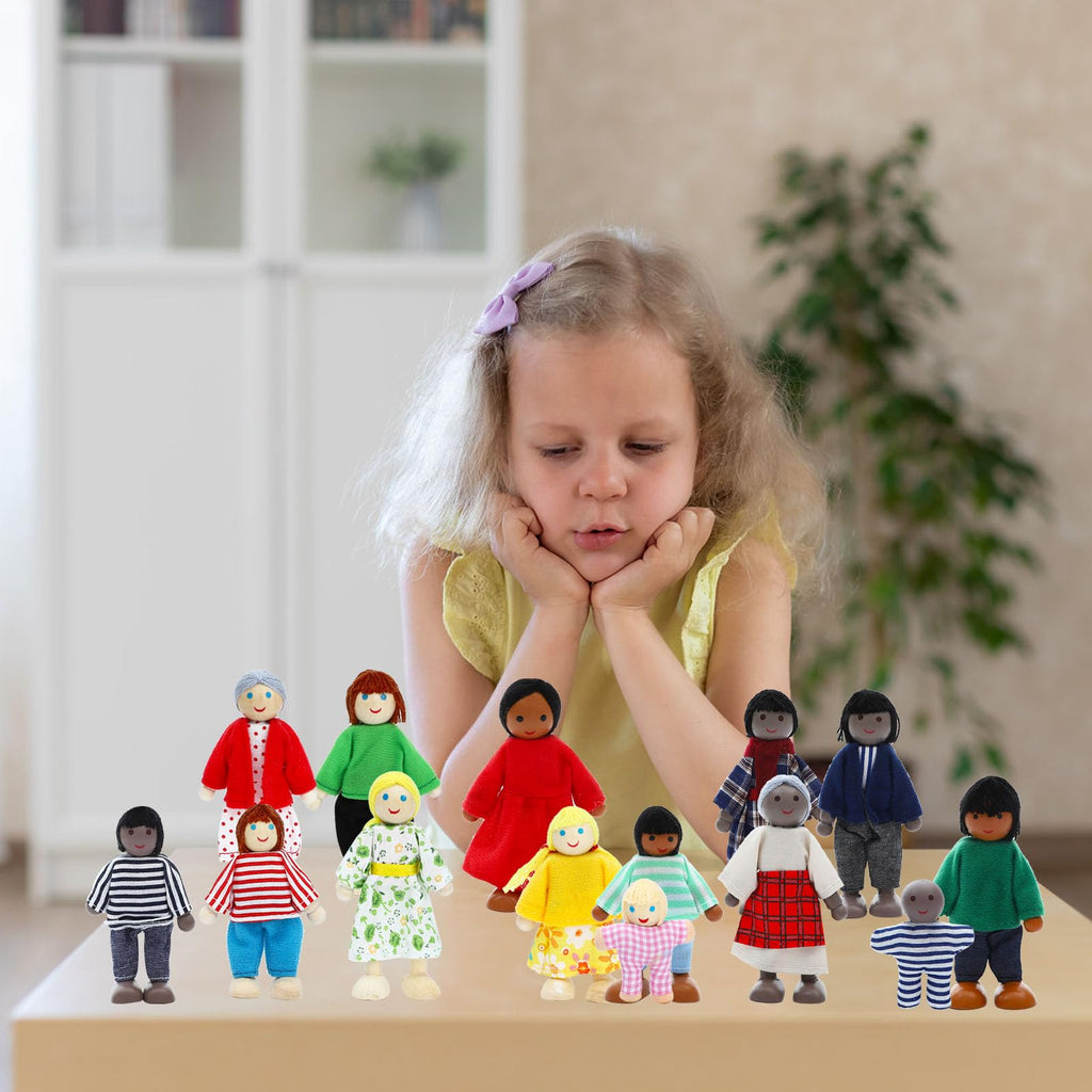 Wooden Dollhouse Family Set 23 Pieces K5223
