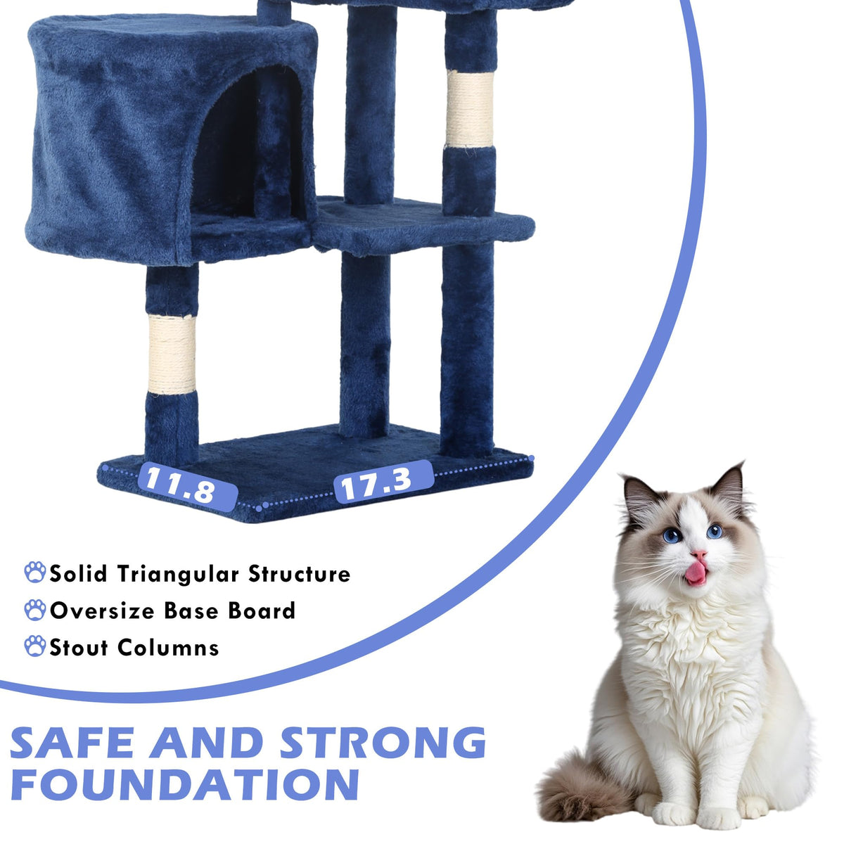 36 Inch Tall Cat Tree with Sisal Rope P4082