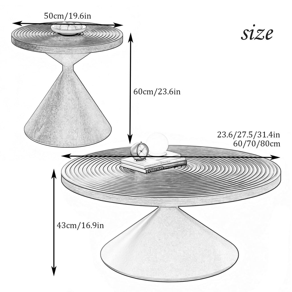 Round Storage Coffee Table Y936