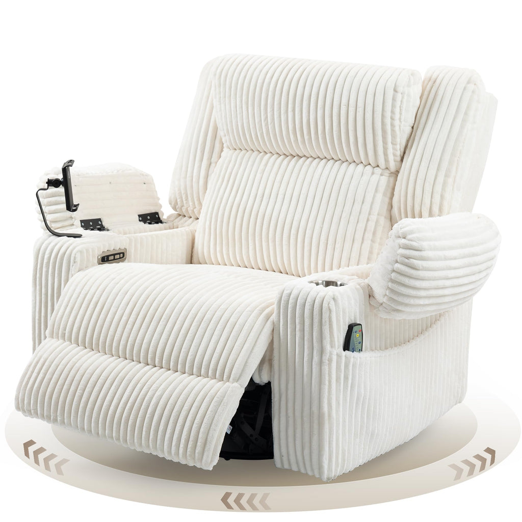 Power Swivel Rocker Recliner with Adjustable Headrest D90082