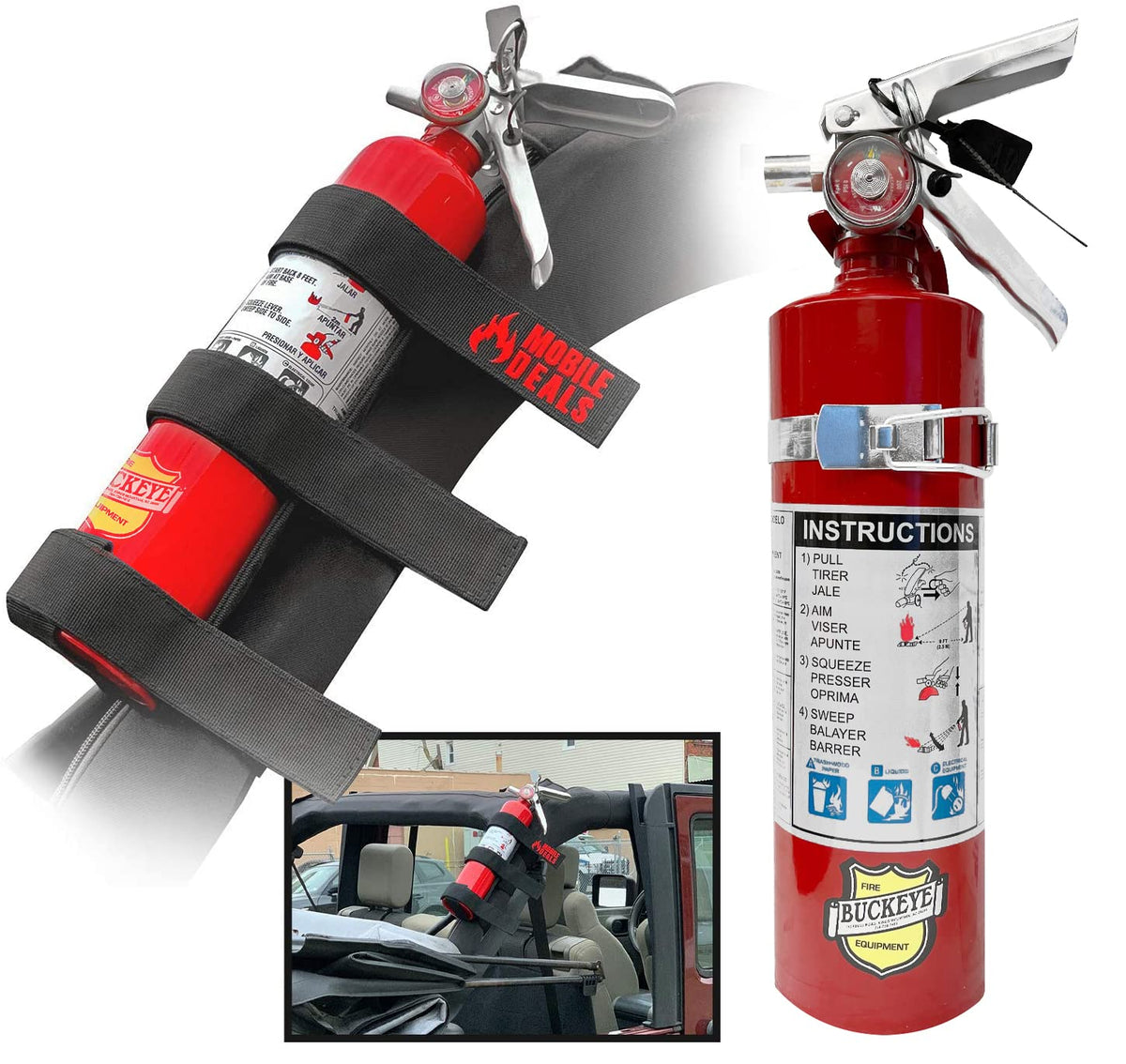2.5 lbs Dry Chemical Fire Extinguisher with Vehicle Bracket L727
