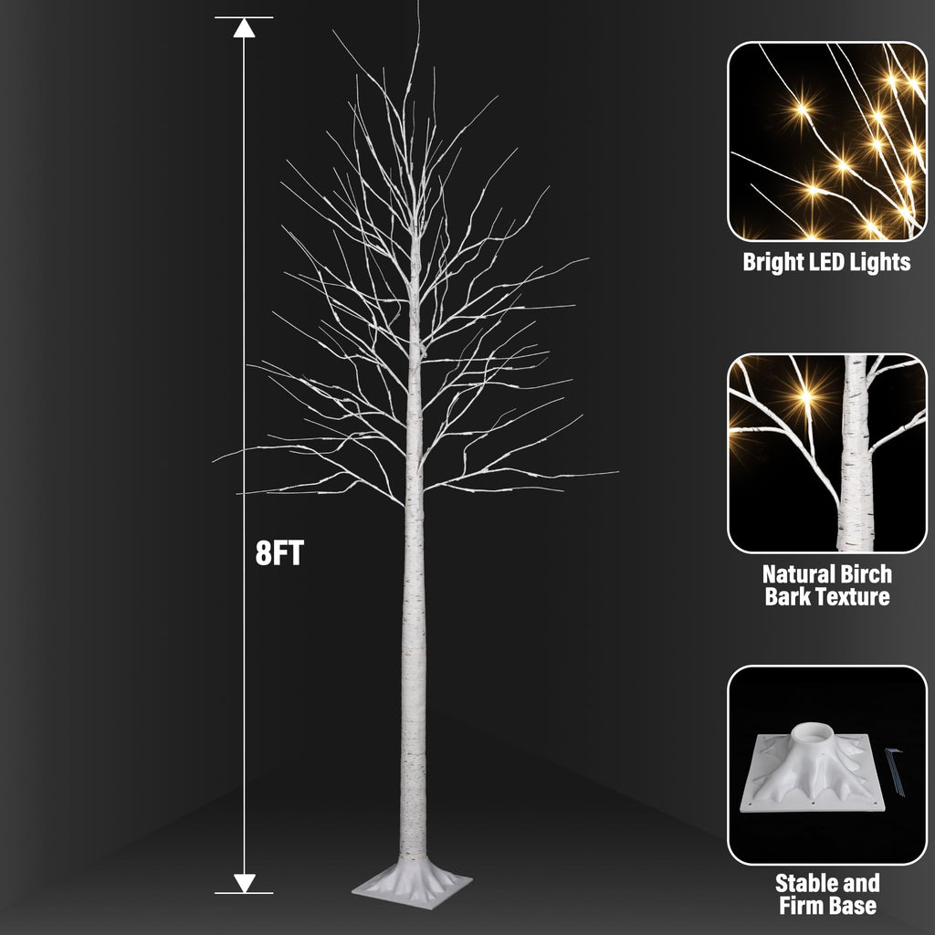 8FT 132LED Prelit Artificial Christmas Tree U509864