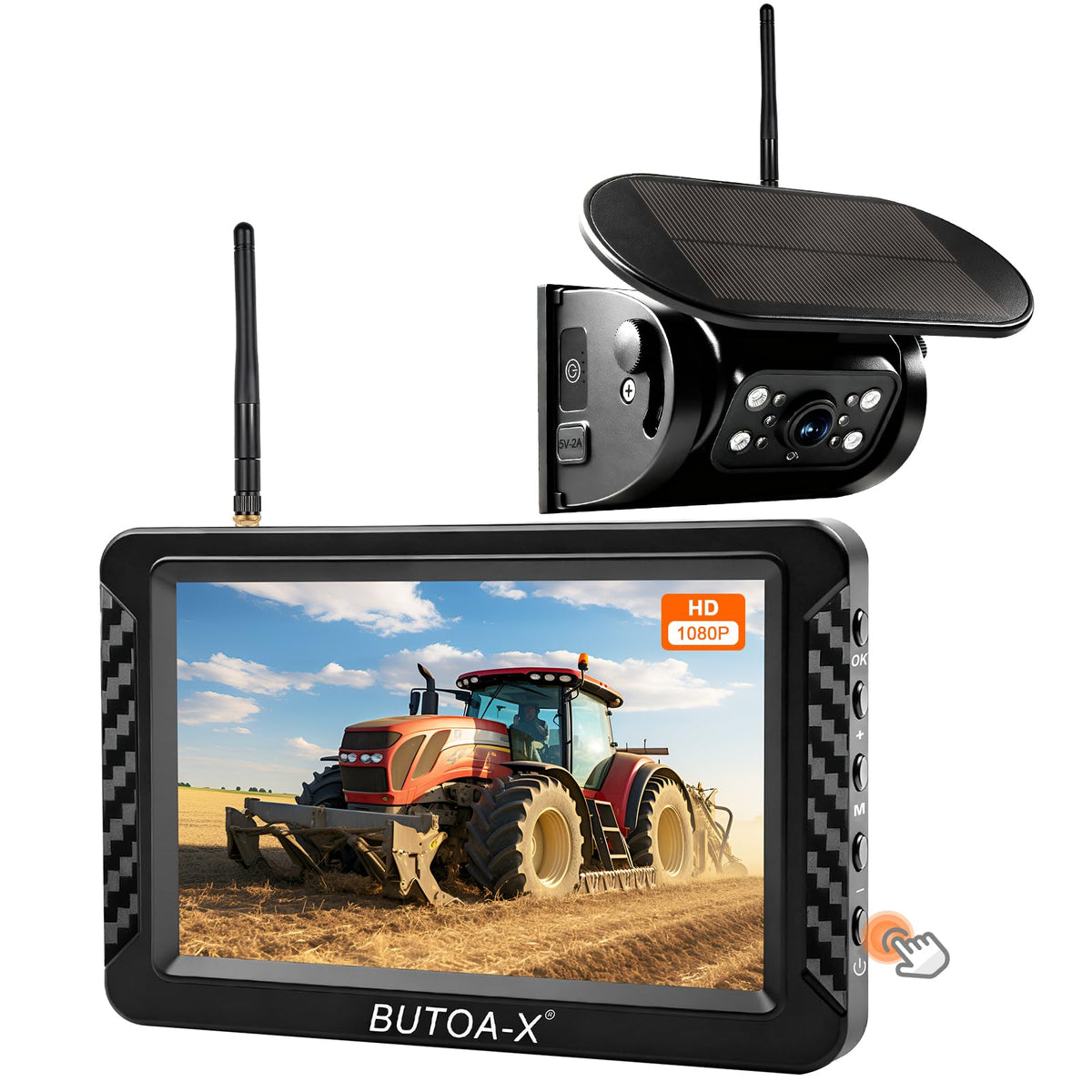 Magnetic Solar Wireless Backup Camera with 5" HD Monitor W4270