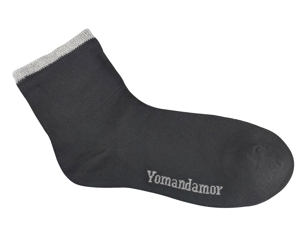 6 Pairs Bamboo Rayon Breathable Quarter Socks with Seamless Toe V408797