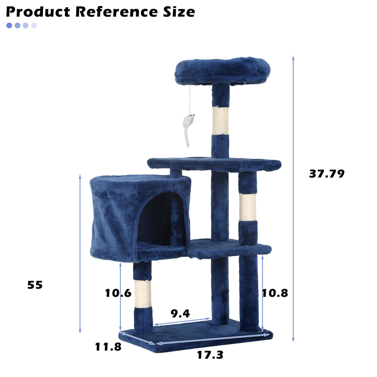 36 Inch Tall Cat Tree with Sisal Rope P4082