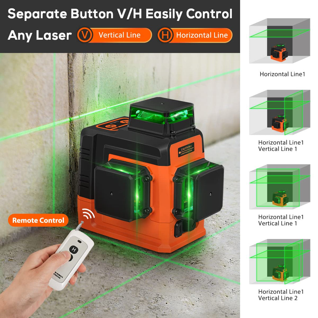 Self Leveling 3D Green Laser Level U2952