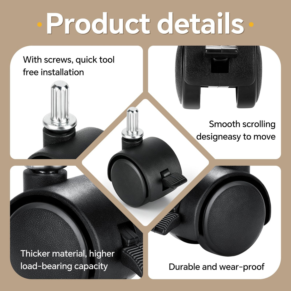 Locking Caster Wheel 4 PCS K903941