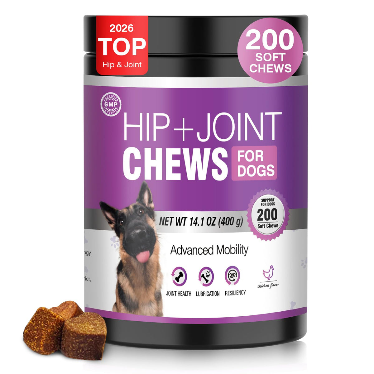 Glucosamine Chondroitin MSM Joint Supplement for Dogs 200 ct U953