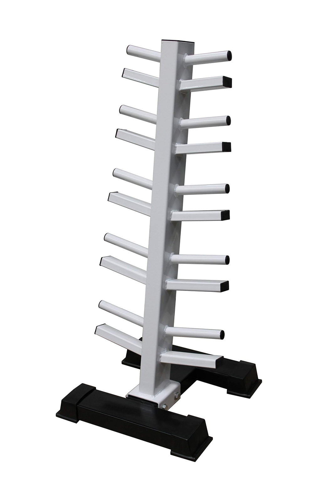 Neoprene Dumbbell Set with White Vertical Dumbbell Rack J929