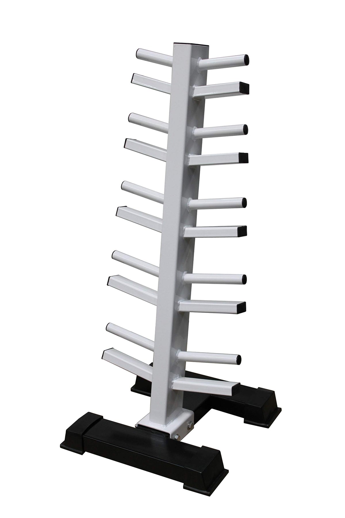 Neoprene Dumbbell Set with White Vertical Dumbbell Rack J929