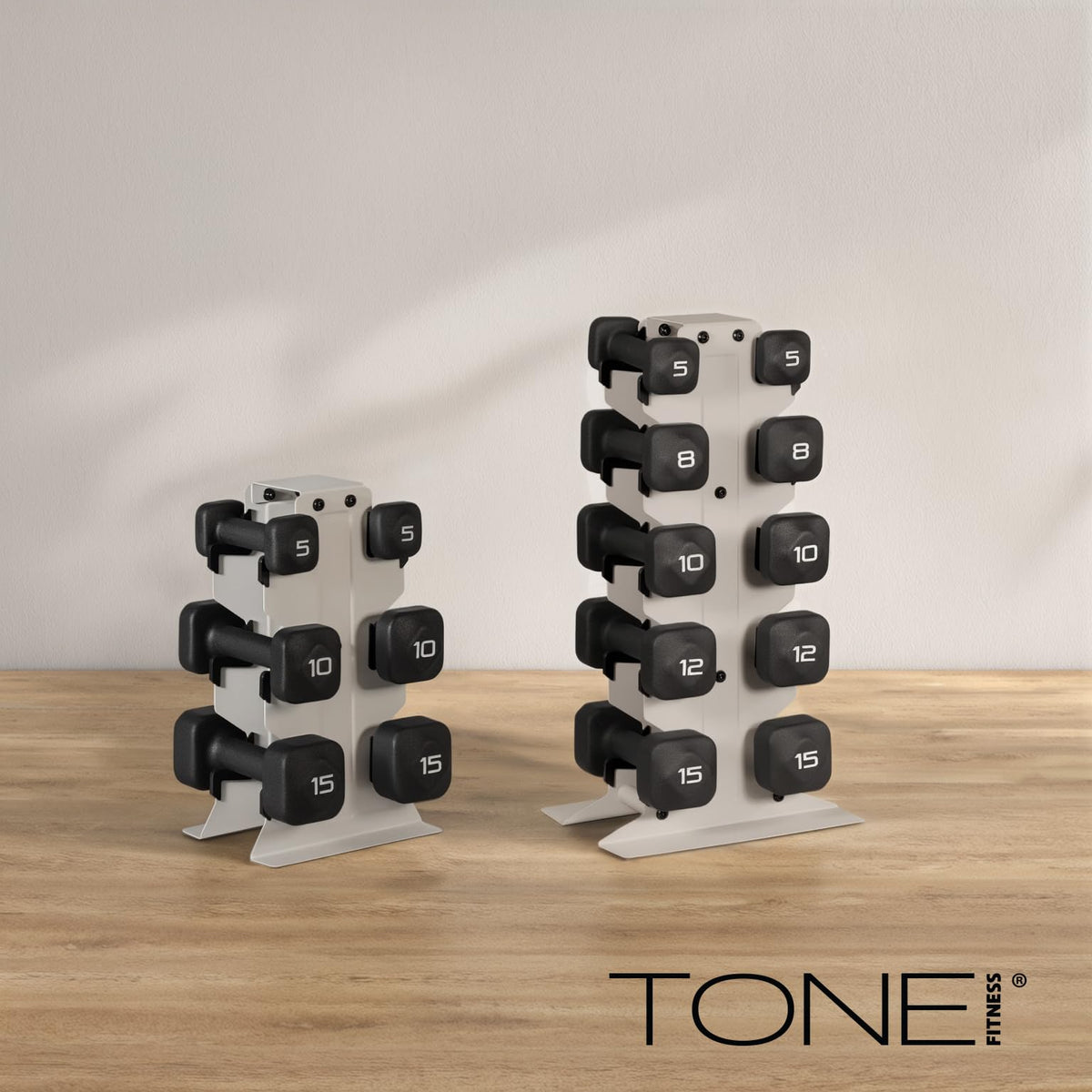 Neoprene Dumbbell Set with Storage Rack N200