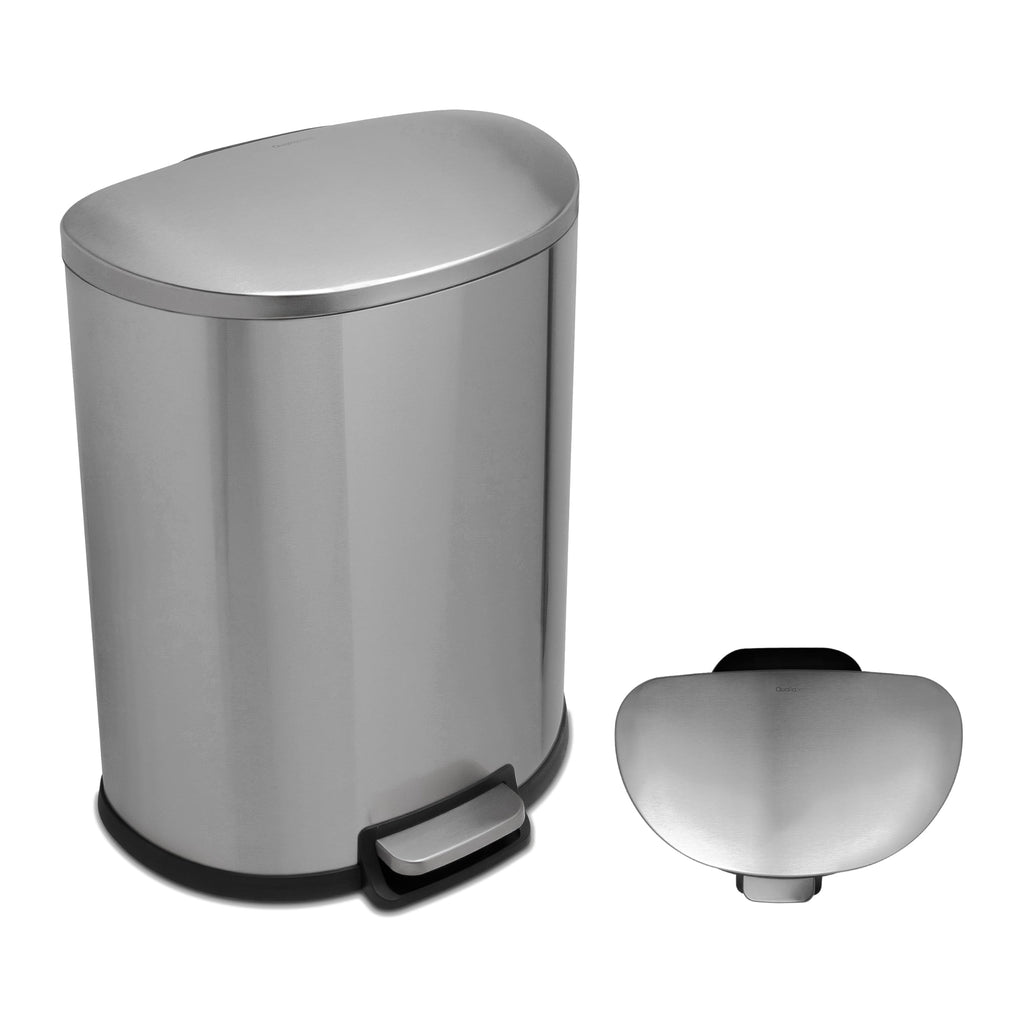 50L Stainless Steel Trash Can with Soft Close Lid B57148